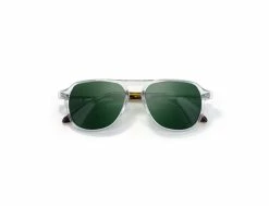 Dude Crystal Tortoise Green POLARIZED -Side-Shore Soldes Magasin dude crystal tortoise green polarized moken vision 4