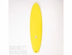 Egg Not - Mid - 7'4" X 21.50" X 2.78" - 49 L - Single US Box + Quad - Jaune -Side-Shore Soldes Magasin egg not mid 74 x 2150 x 278 49 l single us box quad al merrick 19