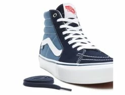 Vans Skate Sk8-Hi Navy White -Side-Shore Soldes Magasin skate sk8 hi navy white vans 9