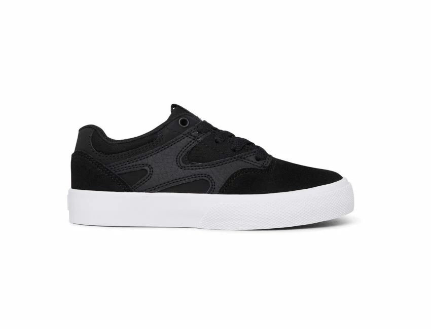DC SHOES Youth Kalis Vulc Mid Black Black White 4 DC SHOES Youth Kalis Vulc Mid Black Black White – Image 2