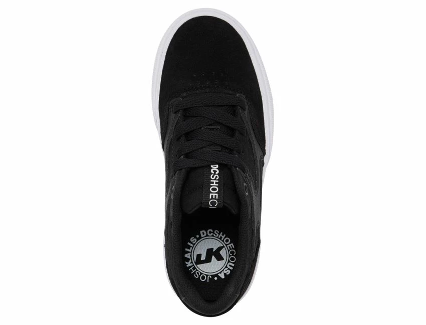 DC SHOES Youth Kalis Vulc Mid Black Black White 9 DC SHOES Youth Kalis Vulc Mid Black Black White – Image 7