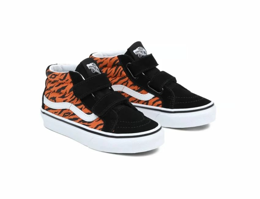 Vans Youth Sk8-Mid Reissue Tiger Black White 6 Vans Youth Sk8-Mid Reissue Tiger Black White – Image 4